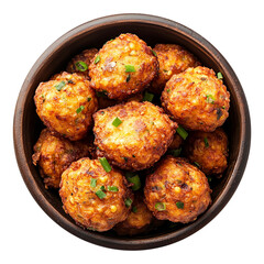 Crispy lentil fritters named Medu Vada isolated on transparent background