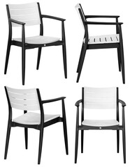 Real modern chair photographed in studio and isolated with transparent background. High-quality furniture product photography in PNG format, perfect for interior design projects