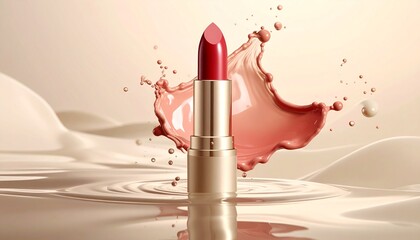 Lipstick on bright advertisement photo suitable to your display marketing