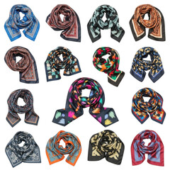 Collection of elegant designer scarves