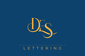 DES Elegant Monogram Logo Design With Decorative Lettering © Mahamud