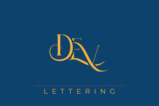 DEV Elegant Monogram Logo Design With Decorative Lettering