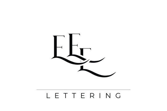 EEE Elegant Monogram Logo Design With Decorative Lettering