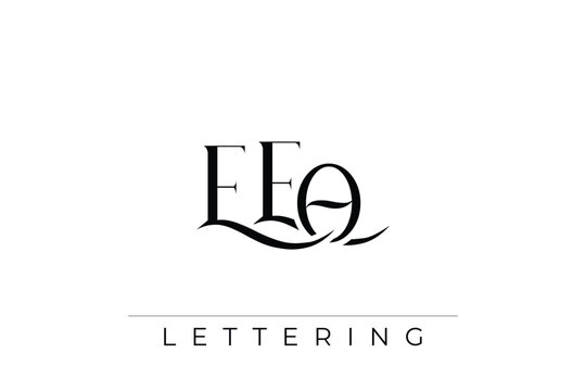 EEO Elegant Monogram Logo Design With Decorative Lettering