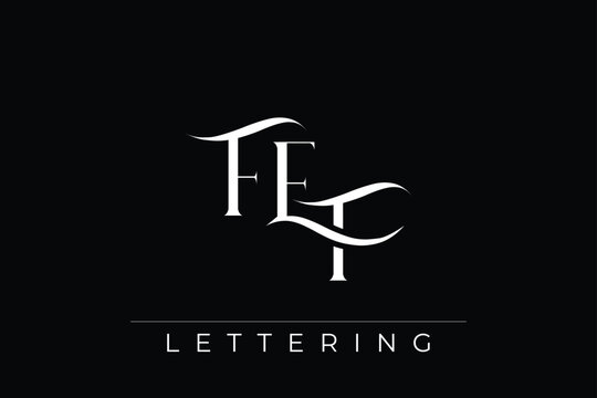 FEF Elegant Monogram Logo Design With Decorative Lettering