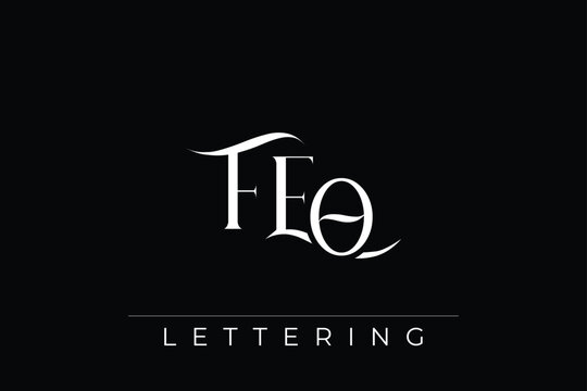 FEO Elegant Monogram Logo Design With Decorative Lettering