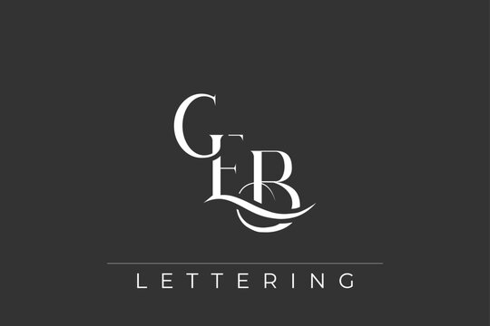 GEB Elegant Monogram Logo Design With Decorative Lettering
