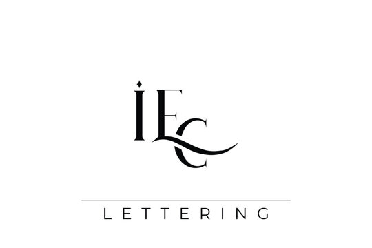 IEC Elegant Monogram Logo Design With Decorative Lettering