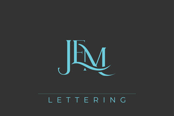 JEM Elegant Monogram Logo Design With Decorative Lettering