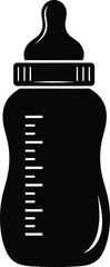 Baby Bottle Feeding Icon Black Vector Illustration
