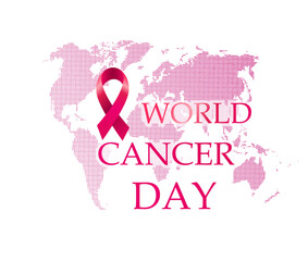 World Cancer Day banner. Hand drawn. Not AI, vector illustration.