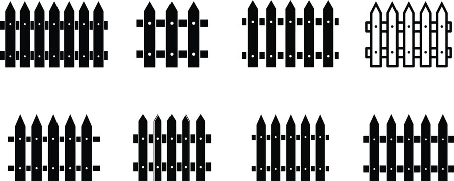 Collection of various fence designs and patterns
