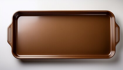 brown rectangular baking sheet with smooth surface for culinary uses