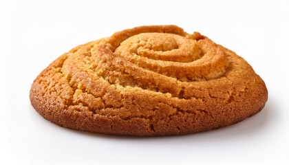 single snickerdoodle cookie isolated on a white background
