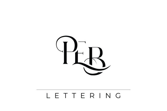 PEB Elegant Monogram Logo Design With Decorative Lettering