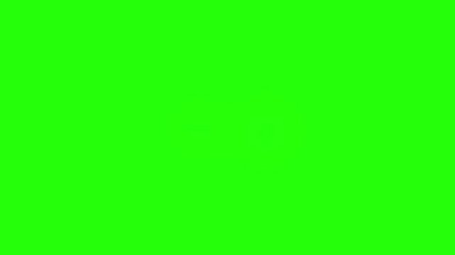 Abstract Valentine's Day icon on a green background, glowing neon icon, fast route map pin icon animation. Neon location animation icon. 4k