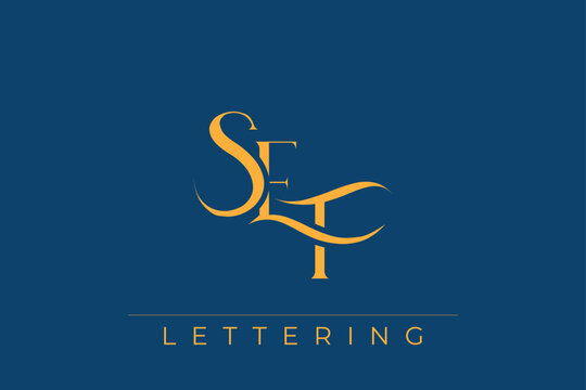 SEF Elegant Monogram Logo Design With Decorative Lettering