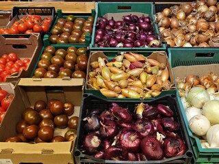 Fresh market vegetables offering healthy organic food options