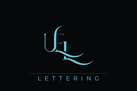 UEL Elegant Monogram Logo Design With Decorative Lettering