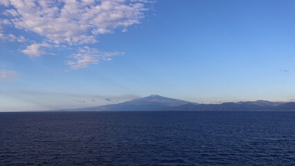 Sicilian volcano Etna from a distance
