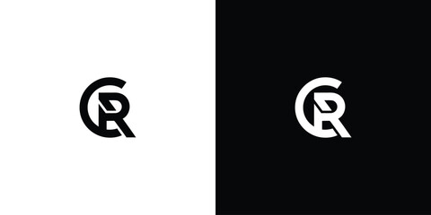 c r initial monogram vector icon illustration
