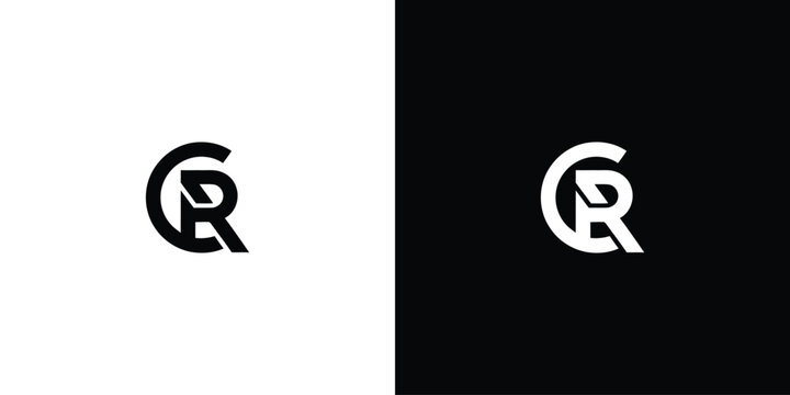 c r initial monogram vector icon illustration