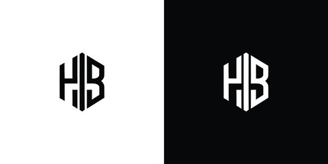 h b initial monogram vector icon illustration