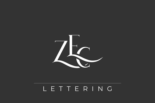 ZEC Elegant Monogram Logo Design With Decorative Lettering