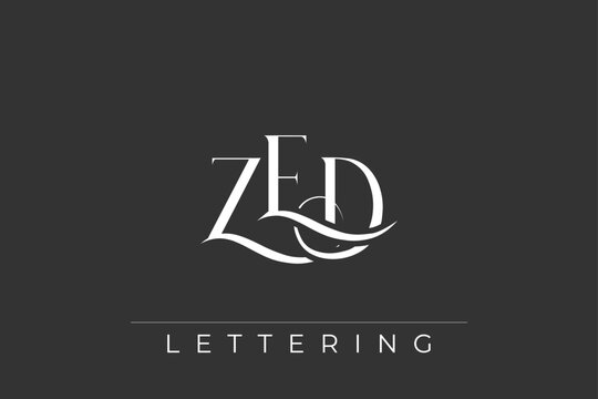 ZED Elegant Monogram Logo Design With Decorative Lettering