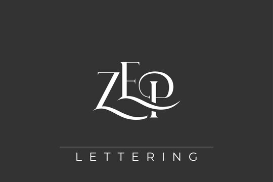 ZEP Elegant Monogram Logo Design With Decorative Lettering