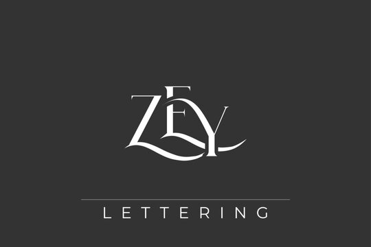 ZEY Elegant Monogram Logo Design With Decorative Lettering