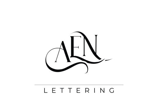 AEN Elegant Monogram Logo Design With Decorative Lettering