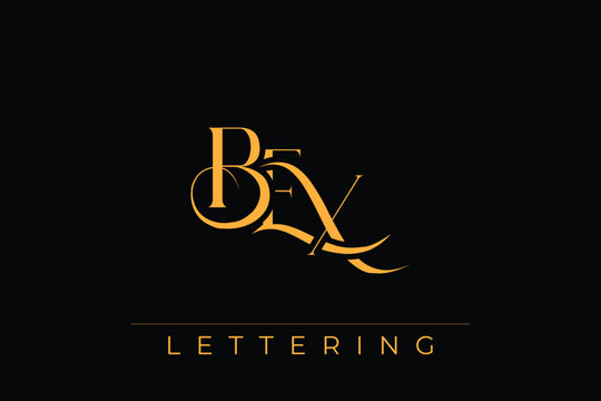 BEX Elegant Monogram Logo Design With Decorative Lettering