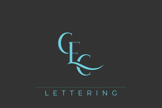 CEC Elegant Monogram Logo Design With Decorative Lettering