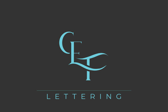 CEF Elegant Monogram Logo Design With Decorative Lettering