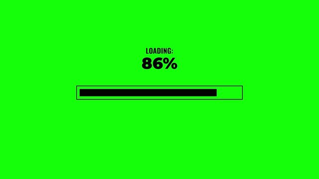 green screen loading animation with percentage progress bar, ideal for video editing overlays, UI design, content creation, reels, shorts, presentations, and modern digital workflows.