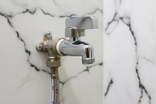 Installing washing machine water filter: Washing machine water supply shutoff valve