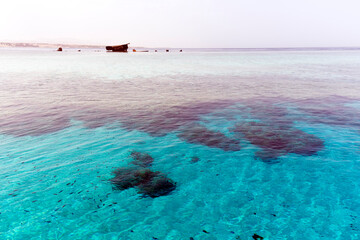 landscape with shipwreck in Sharm El Sheik