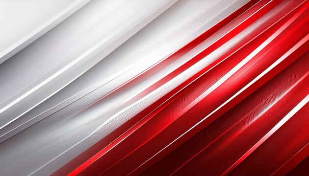white and red abstract diagonal shiny lines background