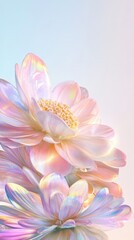 Fototapeta premium Stunning Iridescent Floral Composition for Modern Aesthetic