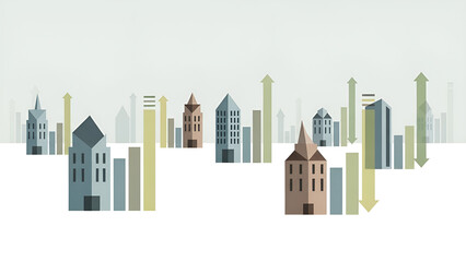 Market dynamics illustrate urban financial performance showing economic trends against a neutral backdrop