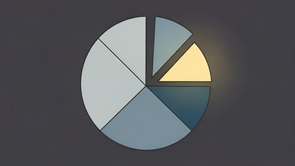 Piechart segments illustrate allocation against dark backdrop signifying financial distribution impact