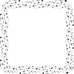 Square form appears through a single line with dot markers along its course.