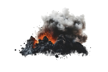 volcano erupting is a rupture in the earths crust that allows hot lava volcanic ash and gases to escape from a magma chamber below the surface Isolated