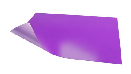Purple curved surface isolated on transparent background