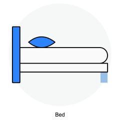 Bed Icon, Luxury Sleep Comfort, Modern Bedroom Furniture, Perfect Rest Space