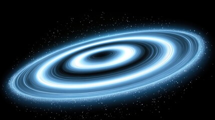 An abstract glowing blue galaxy swirl with distant stars in deep space a cosmic representation of energy and vastness