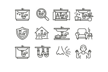Habits minimalist vector plumbing fresh icon visual reduced calm sink confidence culture