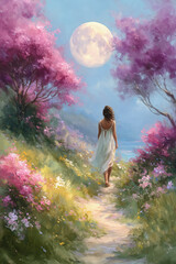 Painting of a young woman