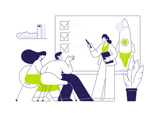 Obraz premium Startup accelerator abstract concept vector illustration.